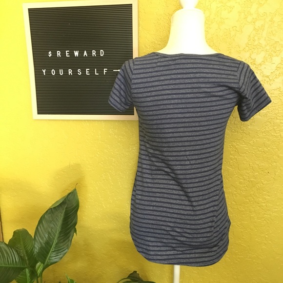 Lularoe | Blue Stripe Top - Picture 3 of 4